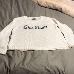 White sweater - Ski bum
